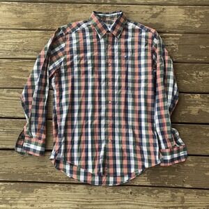 Southern Tide Classic Fit Mens Medium Long Sleeve Blue Plaid Button Shirt